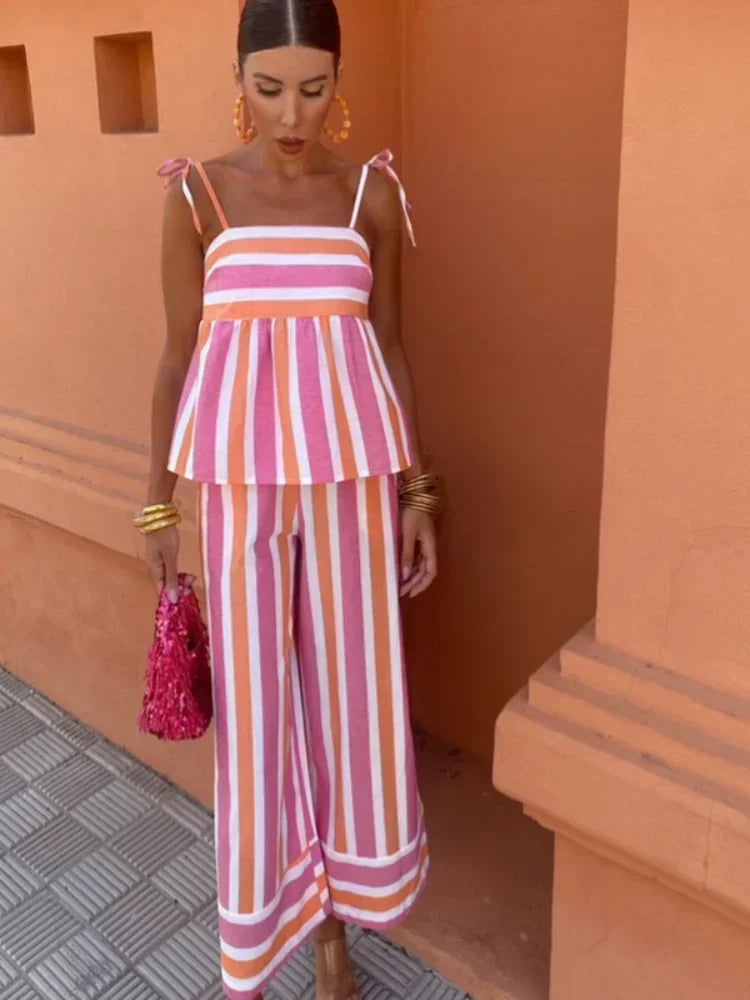 James & Elly™ | Riviera Striped Jumpsuit