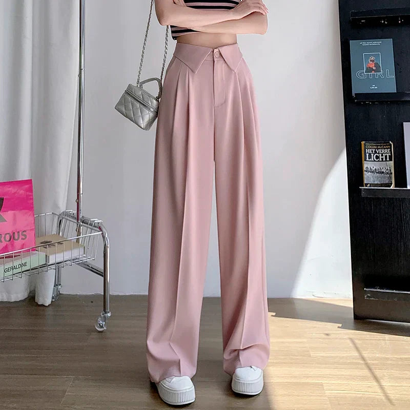 James & Elly™ | Elegant Wide-Leg Trousers with Texture