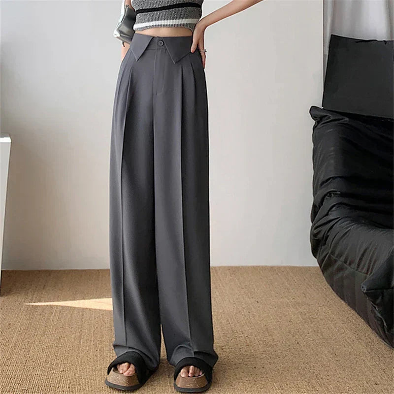 James & Elly™ | Elegant Wide-Leg Trousers with Texture