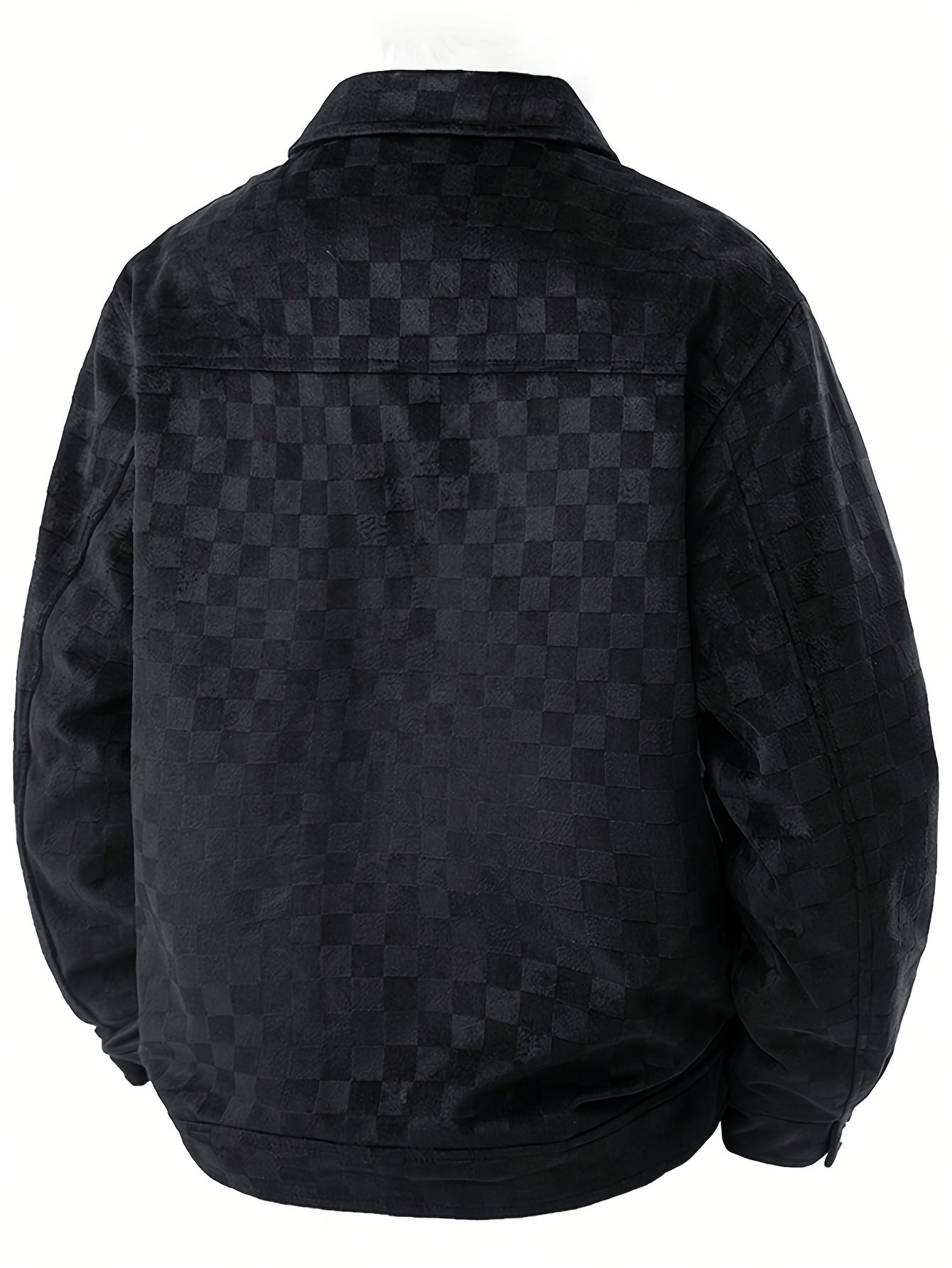 Mavrick Checkered Suede Jacket