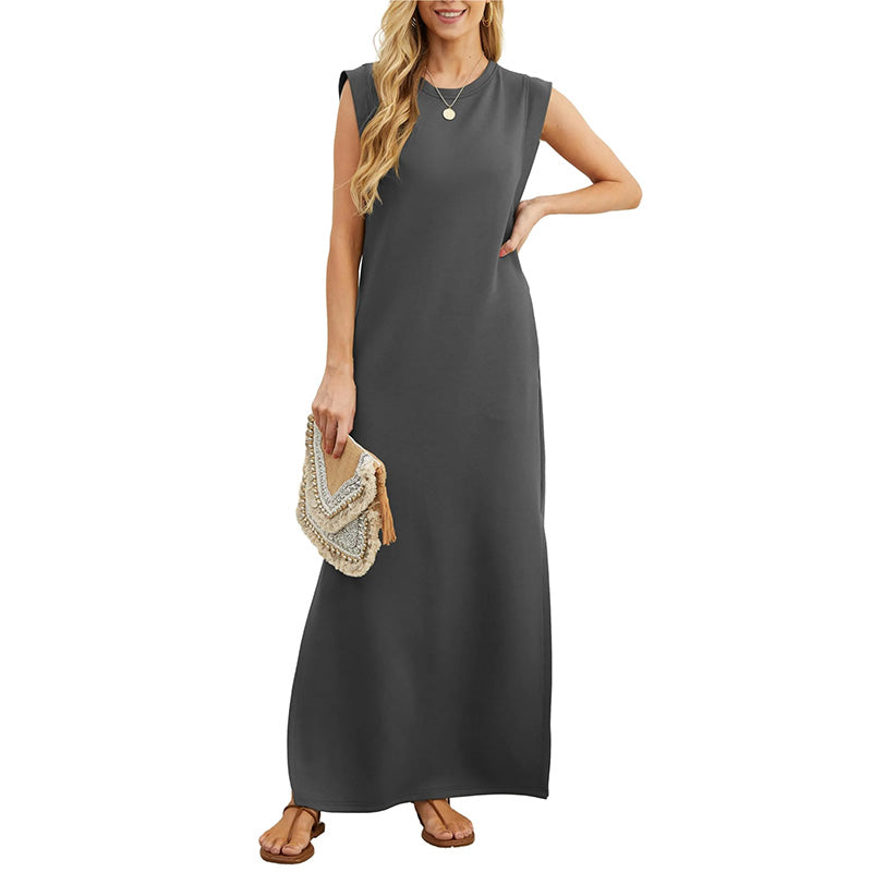 James & Elly™ | Sleeveless Maxi Dress in Minimalist Style
