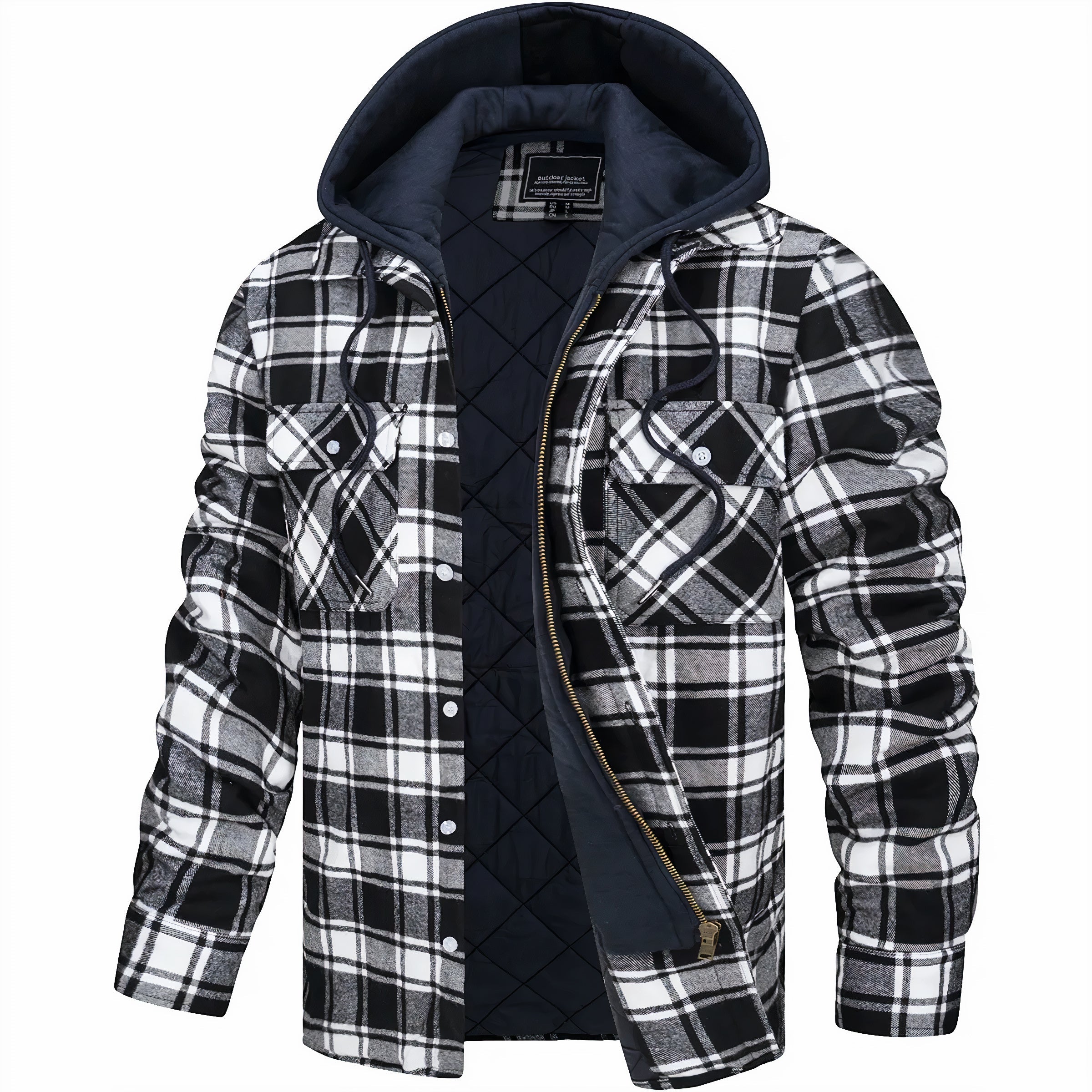 James & Elly™ | Checked Jacket with Zipper