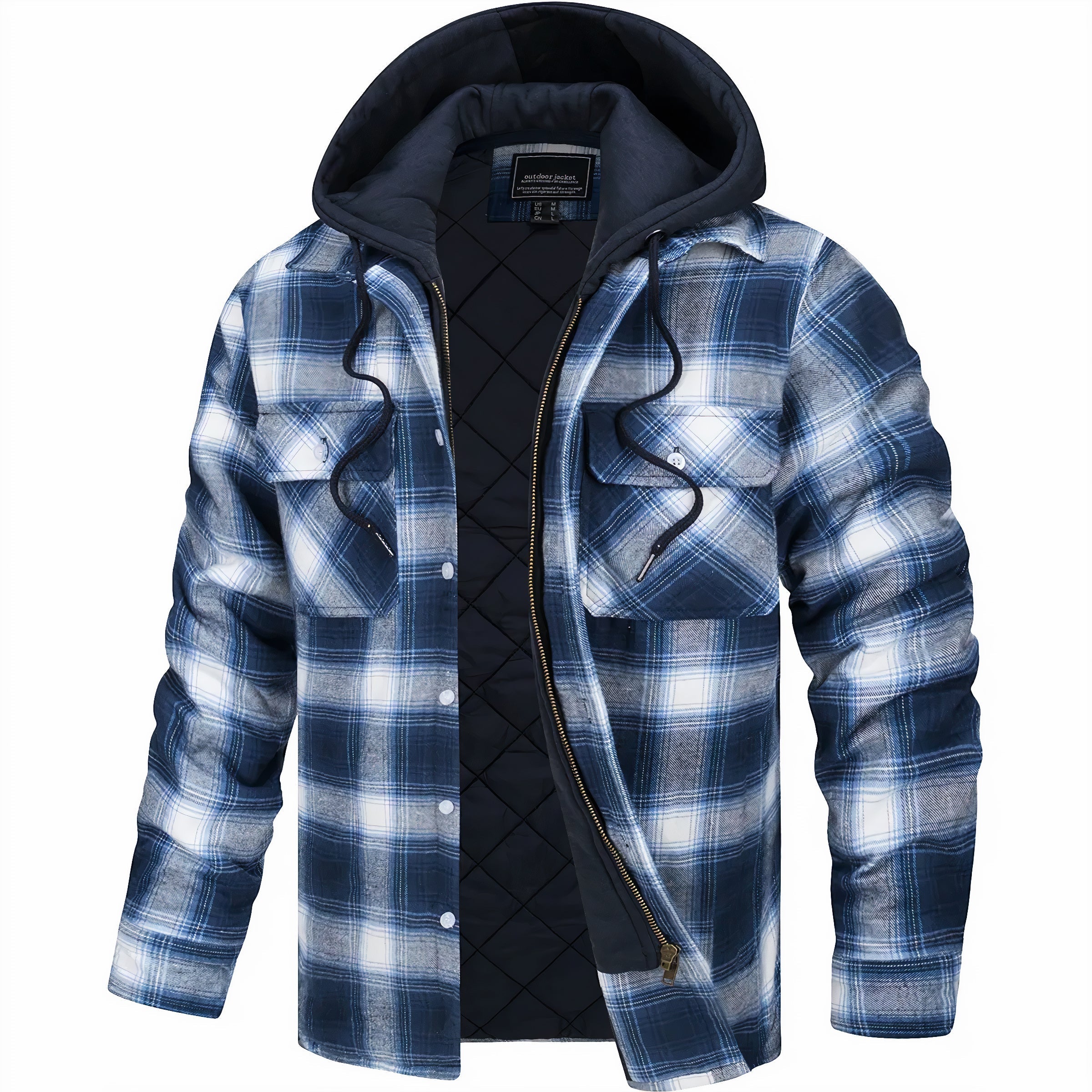 James & Elly™ | Checked Jacket with Zipper