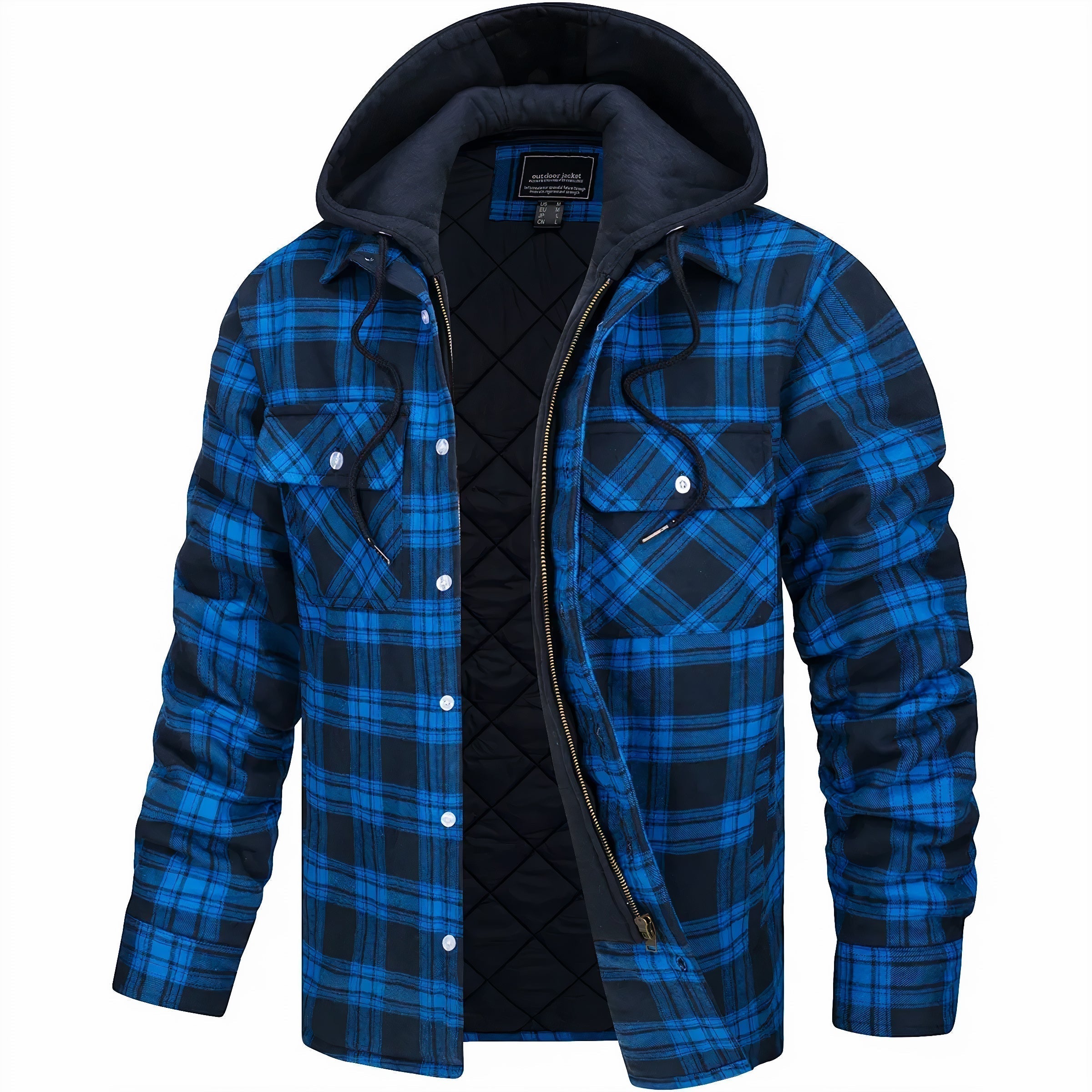 James & Elly™ | Checked Jacket with Zipper